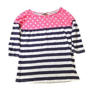 Boden 100% Cotton Top w 3/4 Length Sleeves Women's Size 4